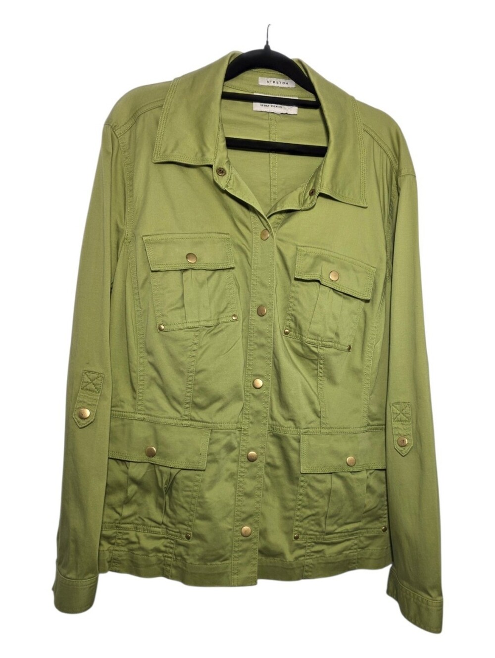 Jones New York Light Green Utility Jacket with Gold Hardware - Picture 1 of 2